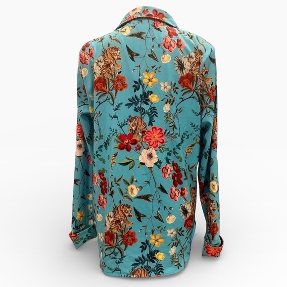 BlackMilk Tropical Tiger Button Down Shirt Womens Career Streetwear Large - Picture 5 of 9